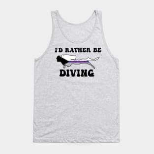 I'd Rather Be Diving: Demisexual Pride Tank Top